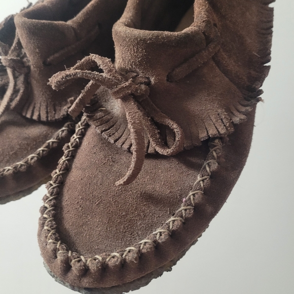 Chocolate Brown Suede Moccasin SoftMoc - Picture 3 of 8
